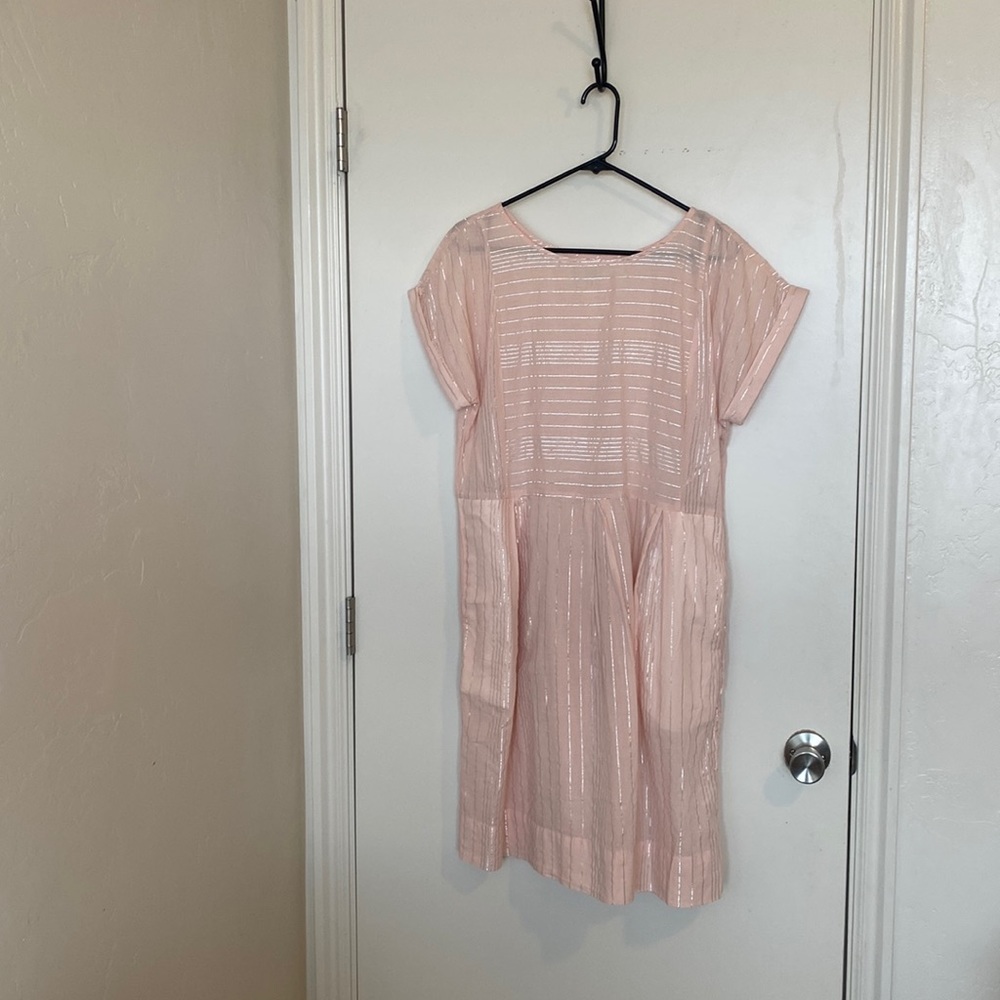 Peyton&parker pink dress with silver striping